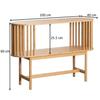 Table console - Divit SR90 - Bambou - 2 étagères - 100 x 40 x 60 cm