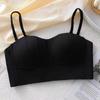 New Nylon French Pleated Bra New Detachable Ringless Thin Bra Without Underwire Seamless Underwear for Women Bras for Women