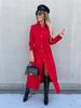 Autumn and Winter New Solid Color Cardigan Long Sleeve Street Dress