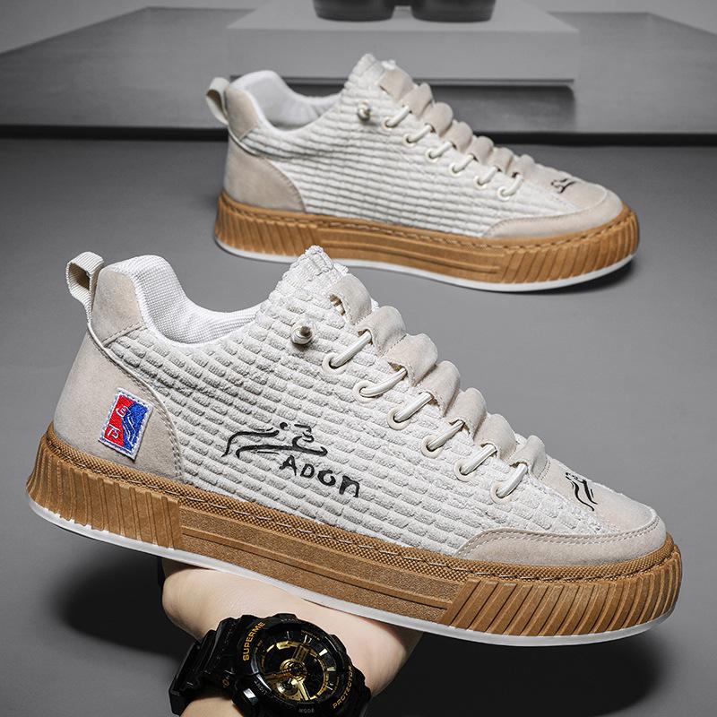 

«Мужские повседневные парусиновые туфли без застежек — летний вельвет, мягкая подошва». 41