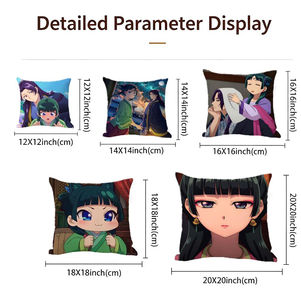 Anime The Apothecary Diaries Cushion Cover Cushion Cover Set 4Pcs 50X50 45X45 40X40 Pillowcase Decorative Sofa Home Decor