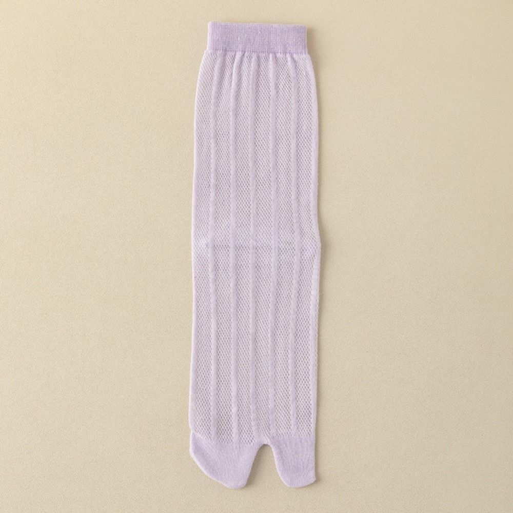 Sweet Two Toe Socks Simple Summer Thin Socks Solid Color Split Toe Tube Socks  Daily