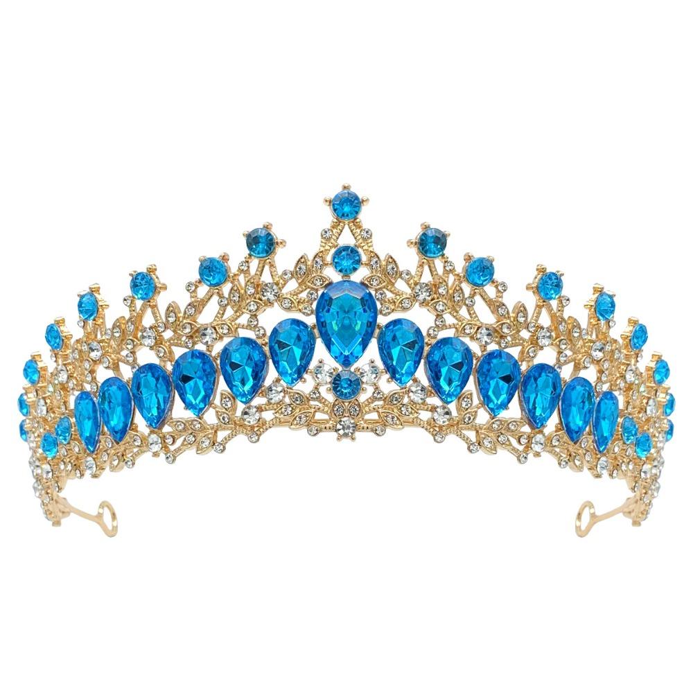 Luxury Zinc Zinc Alloy Princess Crown Shiny Bridal Headwear Trendy Girls Party Headbands  Themed Parties