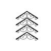 2Pcs Iron Floral Shelf Brackets Vintage Wall Mounted Decorative Triangular Support Brackets for Bookrack Clapboard Setup Box