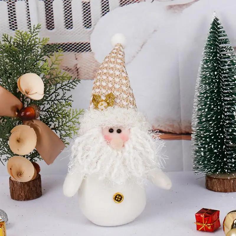 Snowman Doll Merry Chirstmas Decor for Home Table Elk Doll Christmas Ornaments Santa Claus Navidad Gift Happy New Year