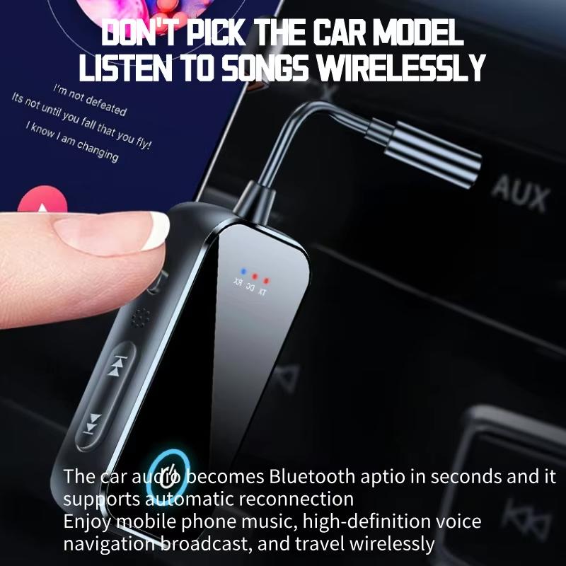 2 in 1 Bluetooth 5.4 Audio Transmitter Receiver 3.5mm AUX Jack Stereo Music Wireless Audio Adapter for TV Car Speaker PC Headphone