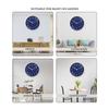 Plastic Wall Clock, Quartz Movement, Silent Sweep, Modern Embossed, Easy-to-Read Time Indicator (30 Cm X 30 Cm, Blue), Analog