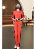 Popular Women's Spring & Autumn Tracksuit Set: Fashionable Hoodie & Wide-Leg Pants for Middle-Aged Mothers – 2025 Collection
