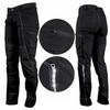 Men's Work Pants Tactical Cargo Black Reinforced Elastic Strong