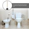 1PC Wooden Handle Rubber Toilet Plunger Heavy Duty Bathroom Cleaning Tool Wear Resistant Comfortable Grip Compatible With