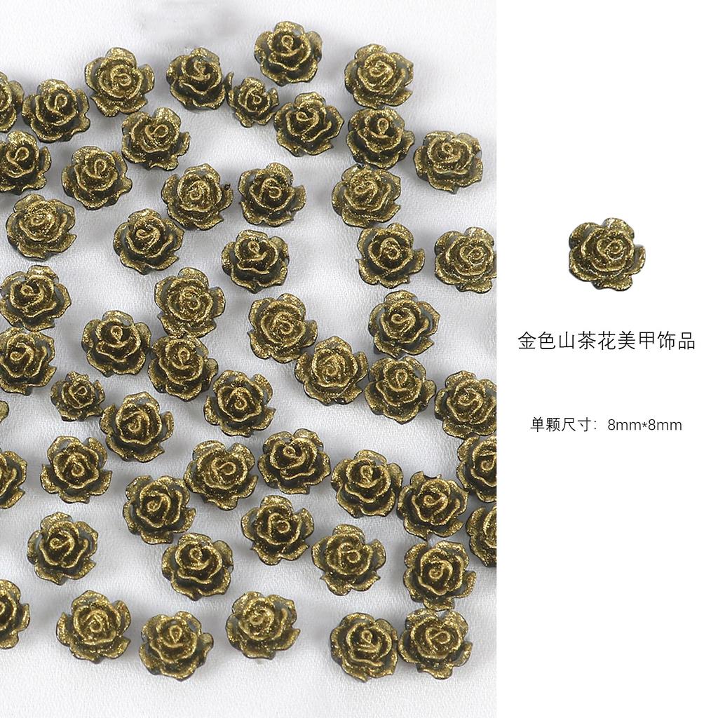 30 Aurora Camellia Nail Art Jewelry Symphony Resin Internet Celebrity Transparent Rose Three-Dimensional Accessories Nails