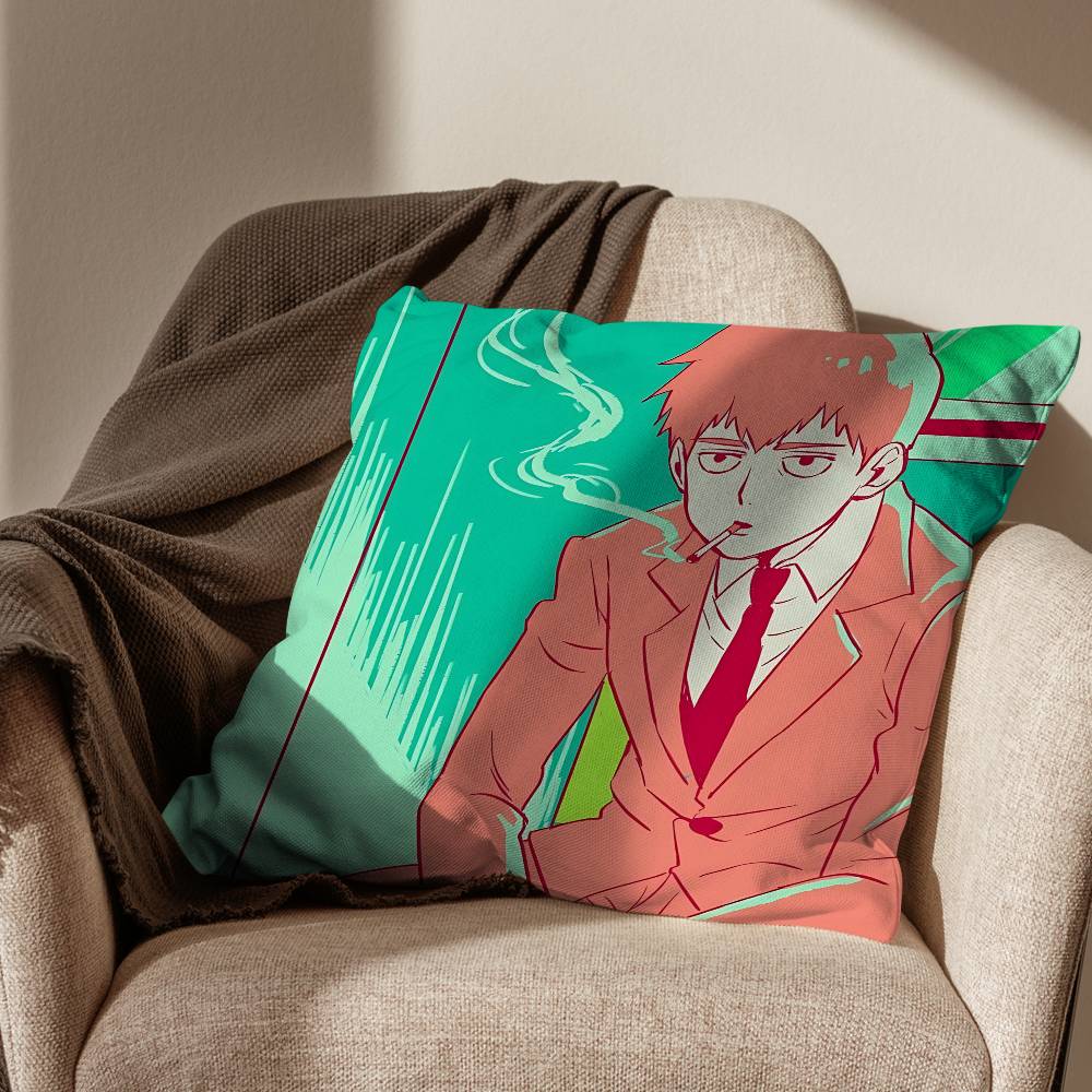 Cheer Up MMob Psycho 100 Pillow Case Sofa Living Room Bedroom Headboard Backrest Cushion Square Cushion Nap Time