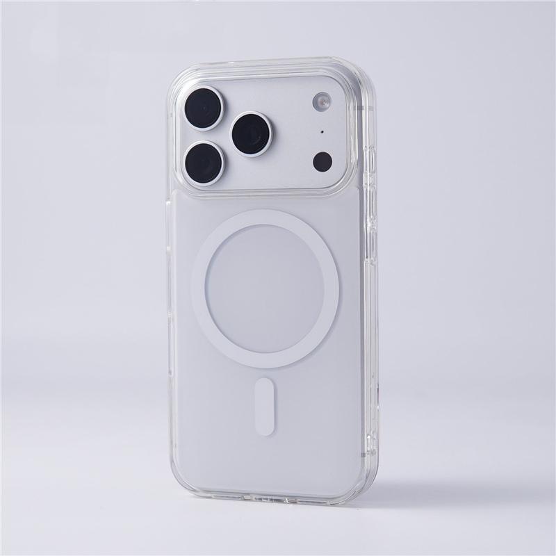 Transparent Anti-fall Magnetic Case For Magsafe For iPhone 17Pro 17 17Pro Max Clear Wireless Charging Protective Phone Cover For iPhone 17Pro Max