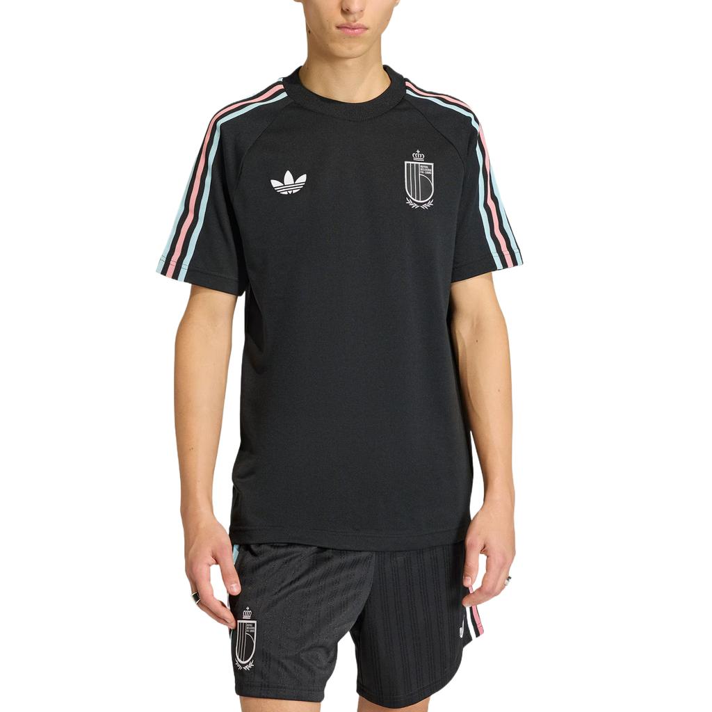 adidas T-shirt Originali Belgio Nera Top da Uomo JZ2207