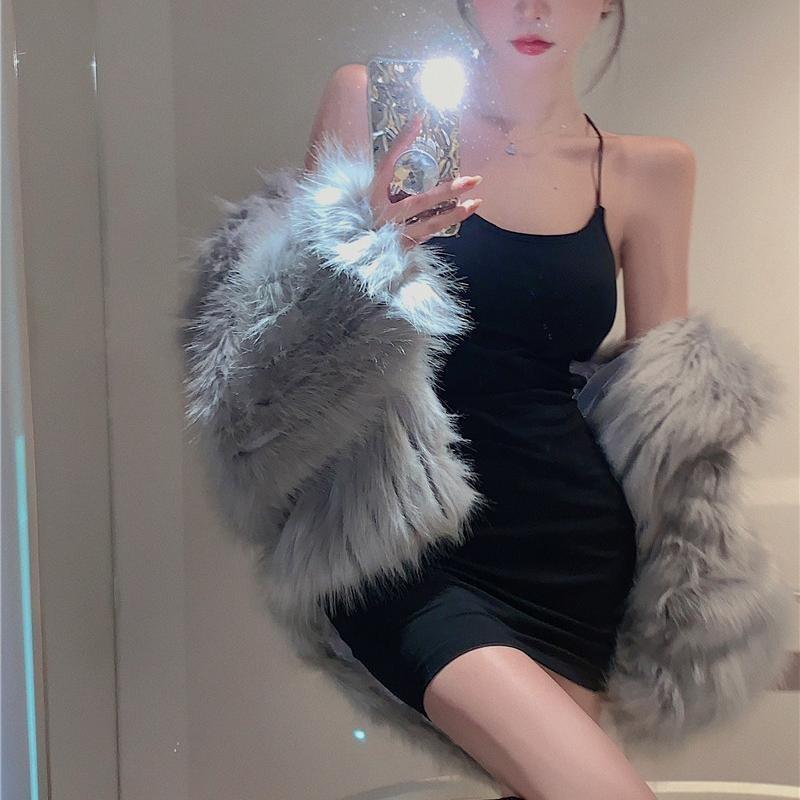 Chic Black Backless Spaghetti Strap Dress for Women - Spring/Summer 2022 Bodycon Slim-Fit