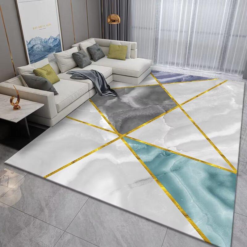 Modern Geometric Marble Carpet for Living Room Large Area Decoration Home Rugs for Bedroom Soft Non-slip 200x300 Lounge Sofa Mat