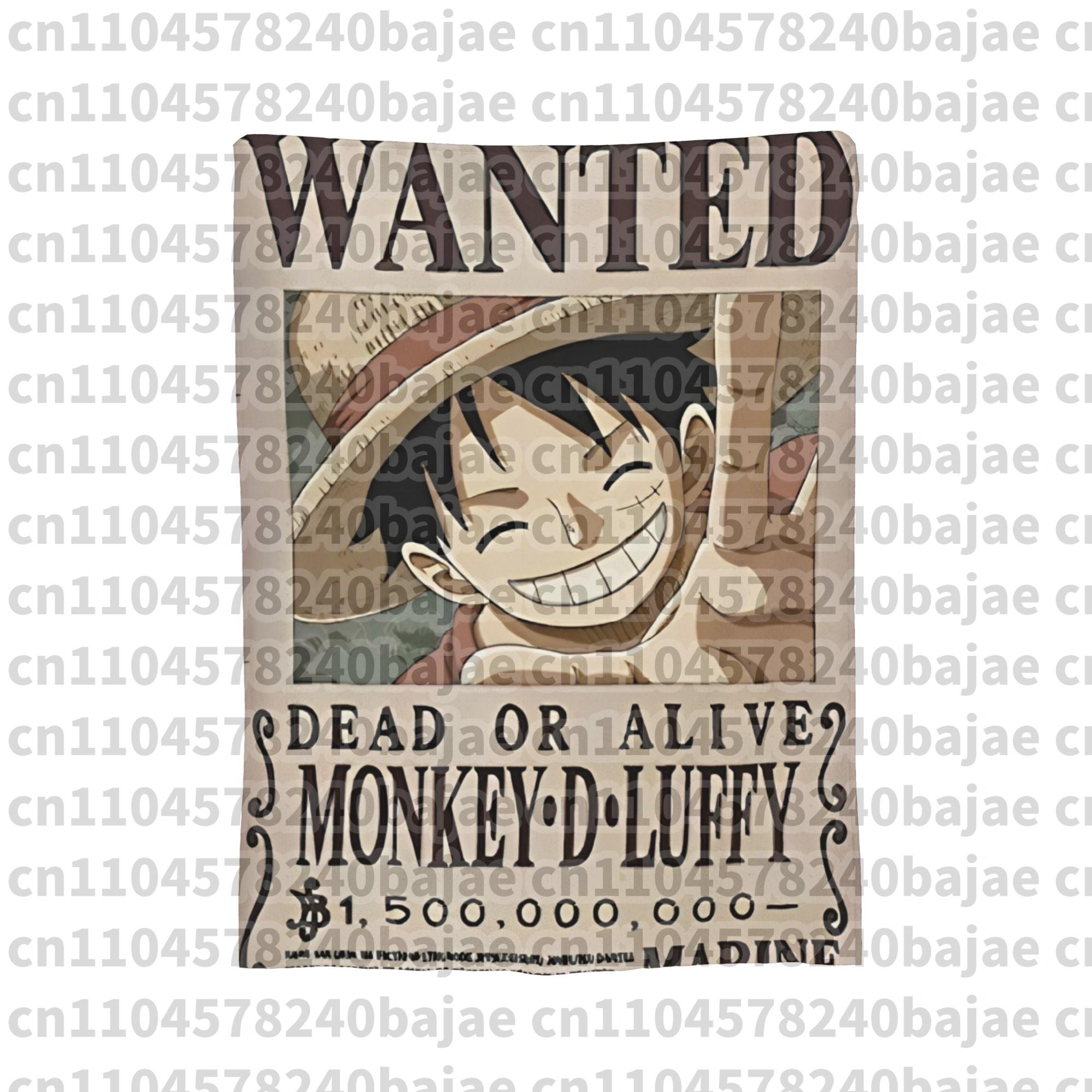 Luffy Anime Fleece Throw Blankets Luffy Blanket for Home Couch Super Soft Bedroom Quilt, 100cmx150cm