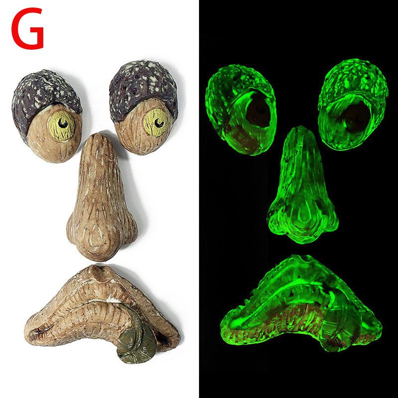 Peeker Yard Art Outdoor Tree Morsom gammel mann Ansiktsskulptur Snodig Treansikt Hagedekorasjon