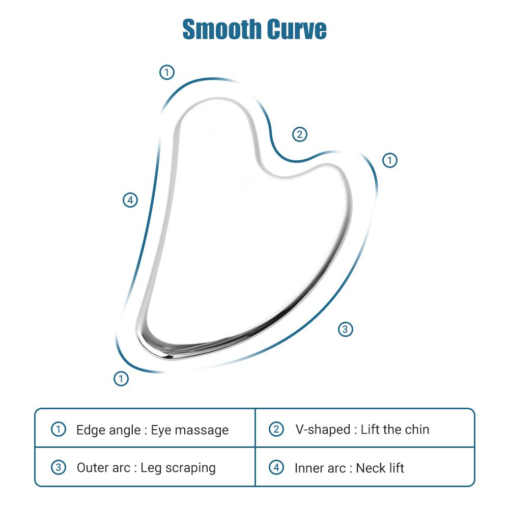 Facial Skin Care Guasha Board Face Massager 1Pcs Stainless Steel Gua Sha Scraper Massager For Face Neck Body Guasha Massage Tool