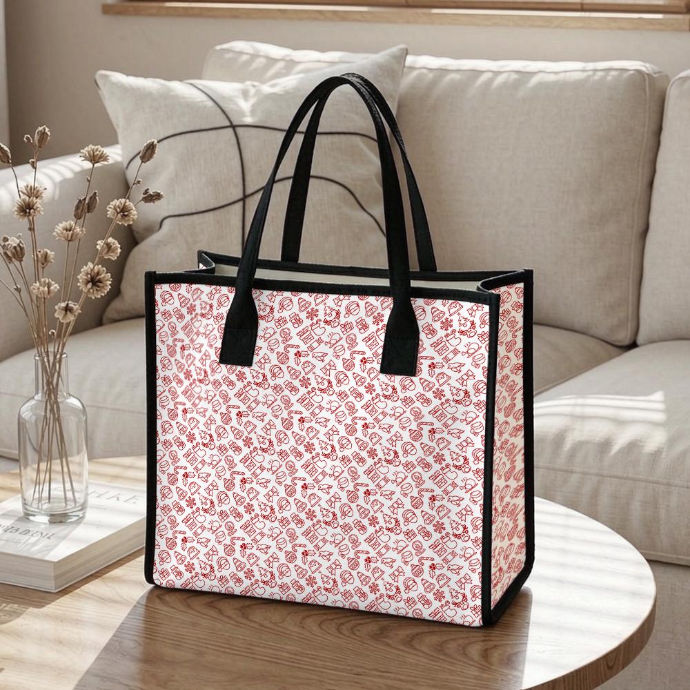 Fashion Printed Tote Bag Casual Large Capacity Portable Daily Shoulder Handbag for Ladies Outdoor Use