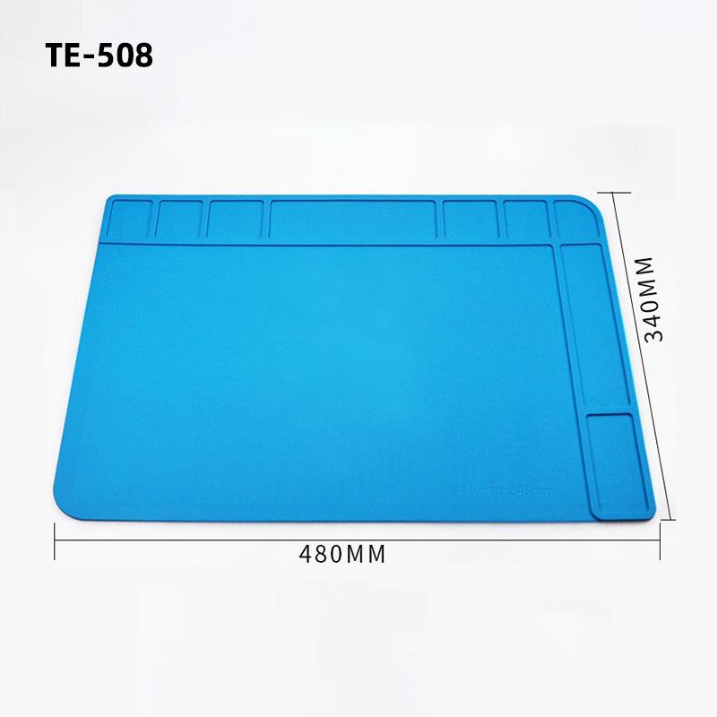 Heat-Resistant Magnetic Silicone Repair Mat for Electronics with Screw Holders and Soldering Stations