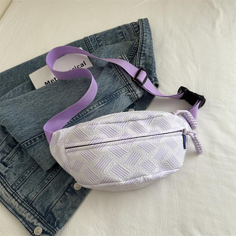 

Спортивная нагрудная сумка, поясная сумка для студентов, простая повседневная ветровая сумка, женская маленькая свежая сумка-мессенджер Mori фиолетовый