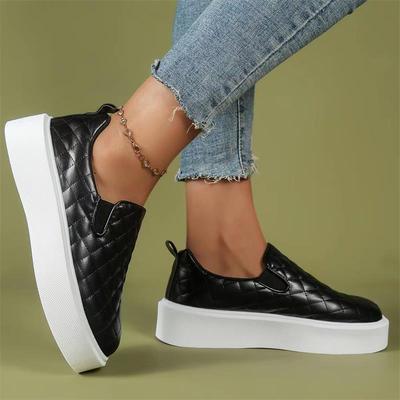 Summer Large Size Women's Shoes Flat Bottom Round Head Low Heel Simple Solid Color Lazy Shoes