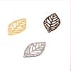 100Pcs Leaf Bezel Hollow Bronze Gold Silver Charms Pendant UV Resin Crafts Blank