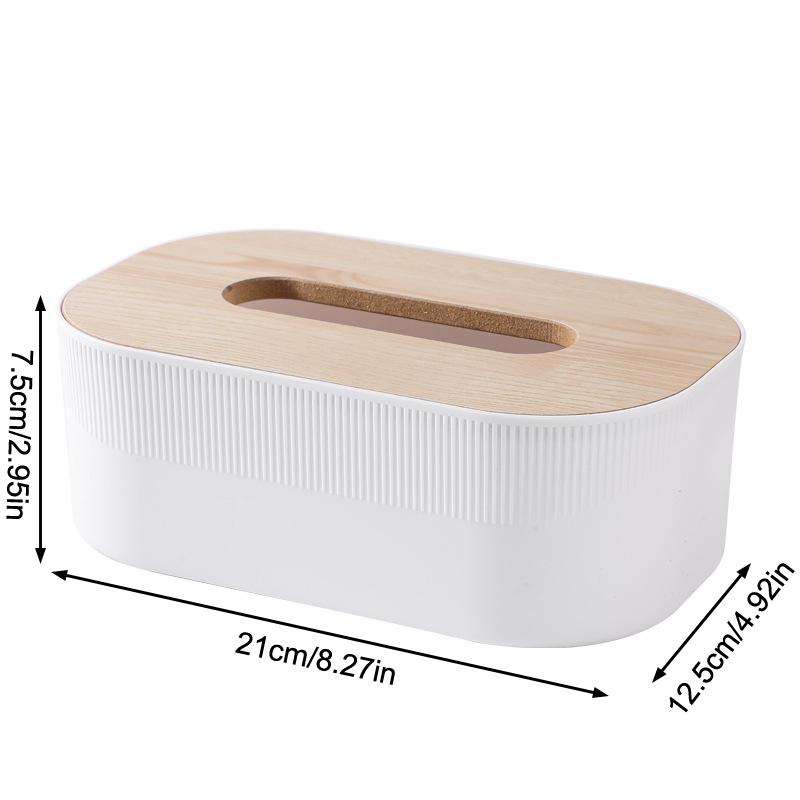 1Pc Nordic Simplicity Style Tissue Box With Wooden Cover Home Living Room Desktop Napkin Box Bathroom Toilet Tissue Box