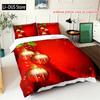 2/3pcs Festive Christmas Duvet Cover Set - Soft Comfortable Bedding For Bedroom Dorm Room With Red Background Print, Snowflake