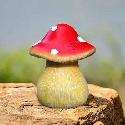 Soporte para Llaves de Repuesto de Resina con Forma de Hongo Decoración de Jardín Realista Multifuncional 10.5x12.5cm para Hogar
