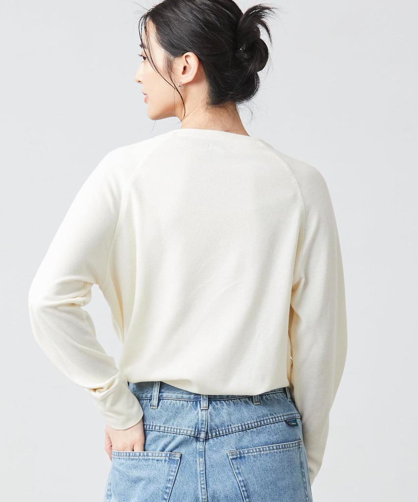 LL Bean Unshrunkable Mini Waffle Long Sleeve Crew US Fit Natural 1000002500 Women's Tee, Neck, Petite, XS, Tan,