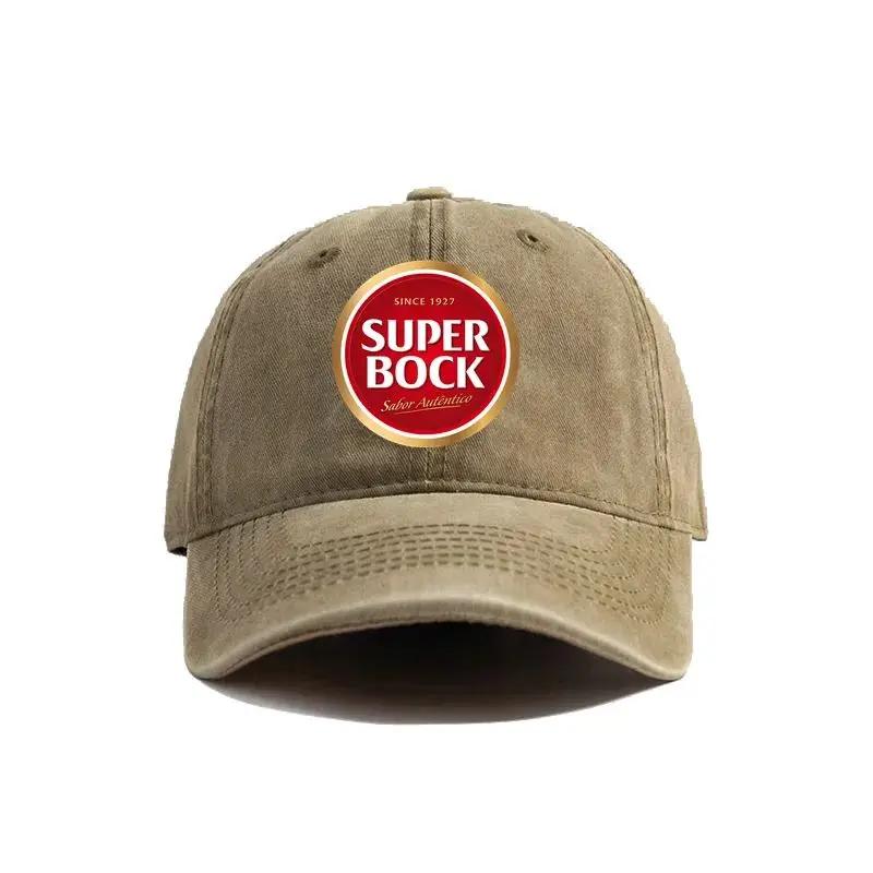 2025 Summer Super Bock Distressed Baseball Cap Cool Men Retro Outdoor Summer Adjustable Dad Super Bock Since 1927 Hat Adjustable