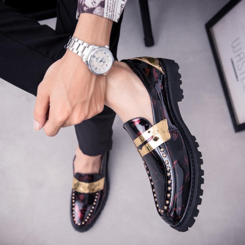 Men s Retro British Style Low-Top Slip-On Summer Shoes 38