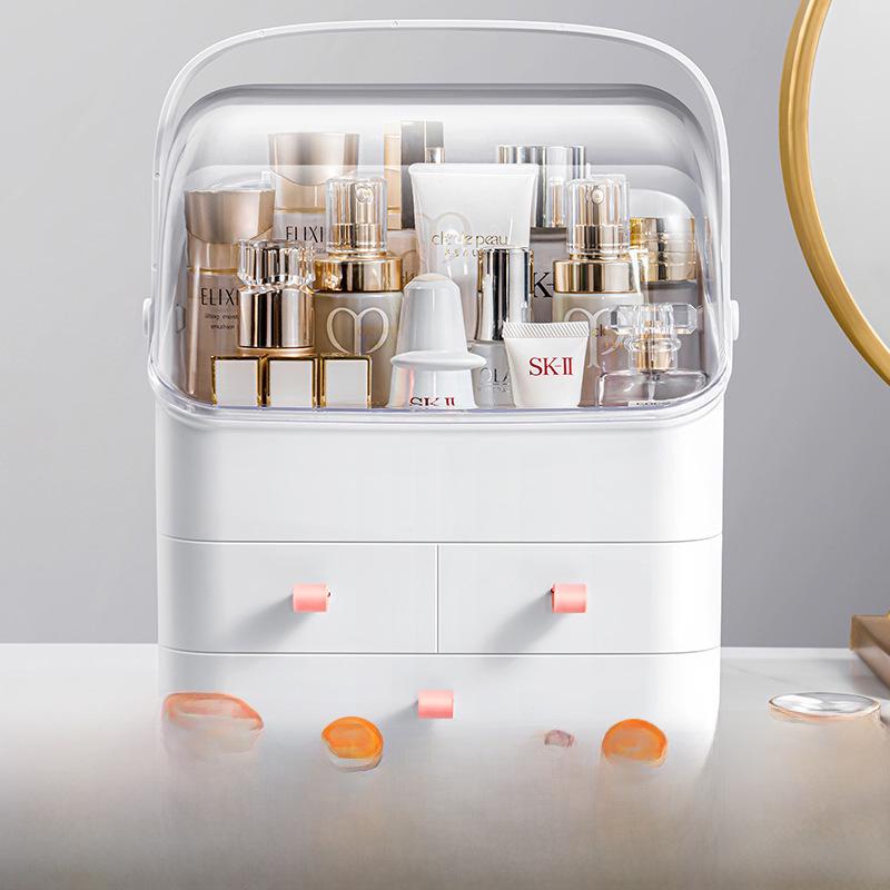 

Luxury Dustproof Cosmetics Organizer for Desktop & Dorm
