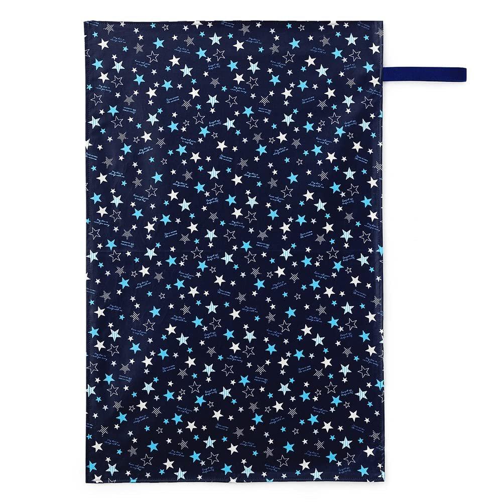 COLORFUL CANDY STYLE Portable Diaper Changing Sheet Waterproof Baby Changing Mat Brilliant Star Navy B0702000-NVL2603 with Name Sticker