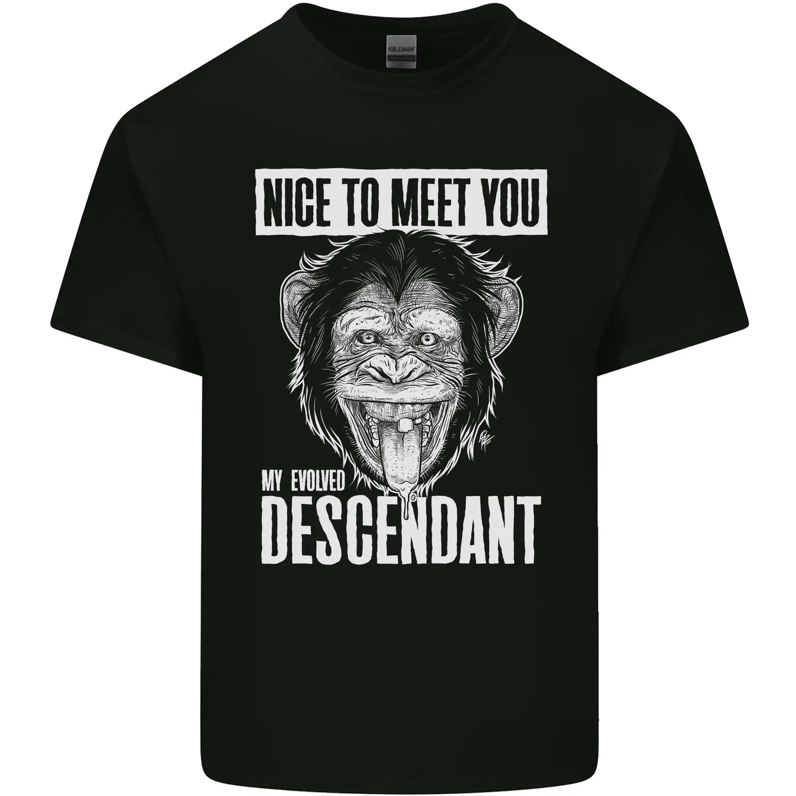 Chimp Evolved Descendant Funny Monkey Ape Kids T-Shirt Childrens 2XL