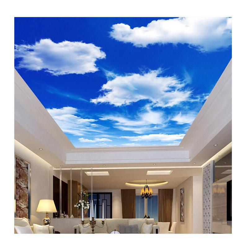 

Blue Sky Wall Mural Large White Clouds Ceiling Wallpaper 3d Murals Living Room Bedroom Ceiling Mural Decor 200 cm(W) x 140 cm(H)