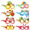 8pcs Hawaiian Party Photo Props Set Includes Tropical Fruit and Beach Themed Glasses for Summer Celebration Photo Booth Accessories