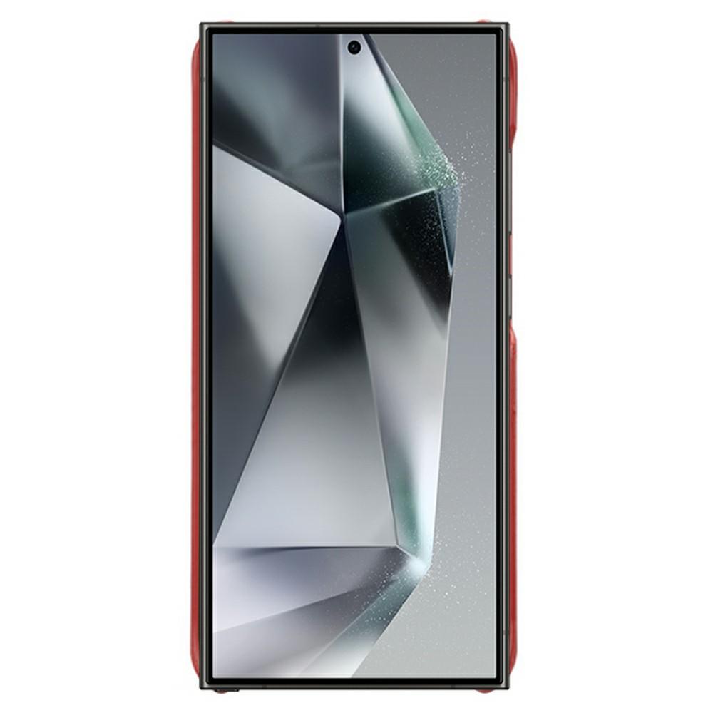 For Samsung Galaxy S25 Ultra Case Dual Card Slots PU Leather + Hard PC Phone Cover