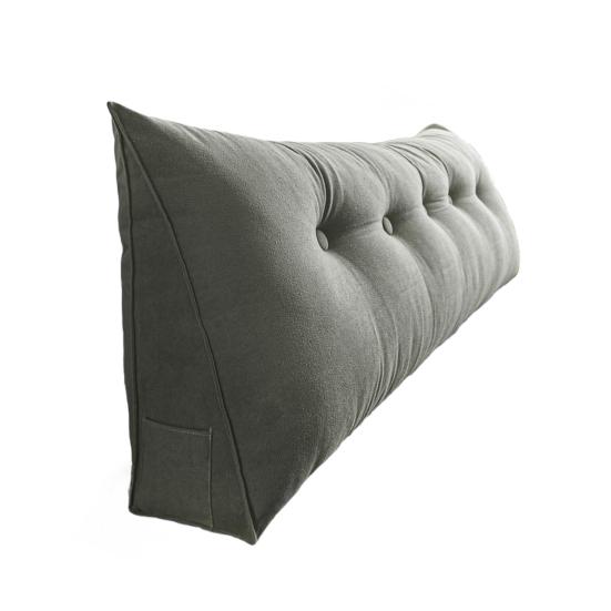 Headboard Wedge Pillow Triangular Headboard Cushion With Side Pocket Bed Bolster Pillow