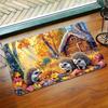 Forest Fallen Leaves Hedgehogs Area Rug, Soft Non-Slip Floor Mat for Kitchen, Bathroom, Bedroom and Living Room