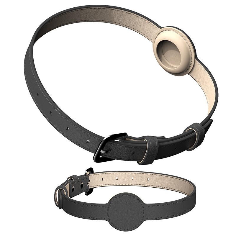 Für Apple Airtag Schutz-Tracker Wasserdicht Haustier Hund Anti-Verlust Ortung Silikon PU Halsband Anti-Verlust Haustier Katze Hundehalsband