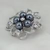 Fashion Alloy Crystal Pearl Bead Inlay Brooch