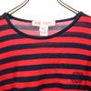 Loewe Made In Italy Old Border Pattern Long Sleeve T-shirt M Red Ron T Women Used