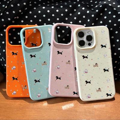 Love Polka Dot Puppy Case for Apple iPhone 16/15/14/13/12/11 Pro Max - Cute Protective Cover