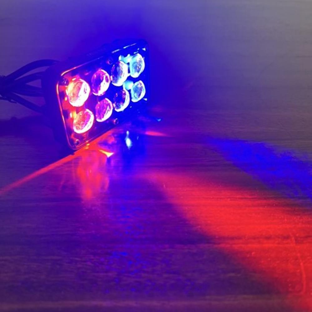 

JP-V68 Motorcycle Truck Off-Road Vehicle LED Spotlight Yellow+White Strobe Red+Blue Warning Headlight Type A
