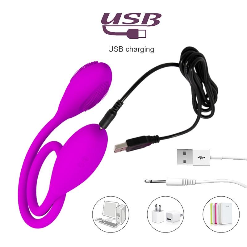 Vibrating Egg Double Ended Anal Vibrator Dildo Two Headed Rechargeable Sex Toys For Woman Nipple Clitoris Stimulator Masturbator