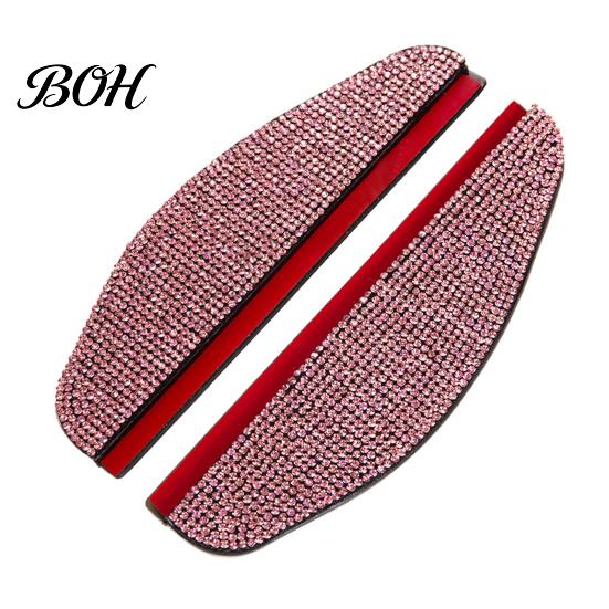 Rearview Mirror Rain Protector Rhinestone Car Side Visor Guard, Anti-Glare Rear View Exterior Decorative Accessories Eyebrows, Widened Arc Mirrors