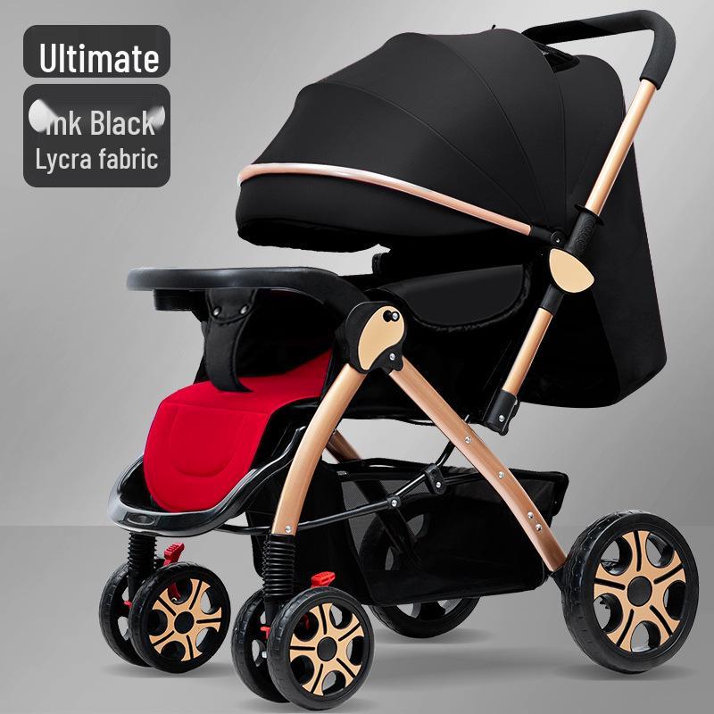 

Легкая двухсторонняя детская коляска: Складной, Дизайн с высоким расположением люльки для сидения или лежания, Идеально подходит для новорожденных